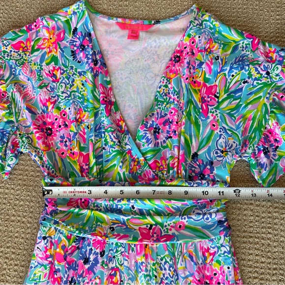 Lilly Pulitzer Vibrant Blue and Pink Maxi Dress LIKE NEW! - Picture 4 of 7